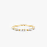 yellow gold thin diamond ring