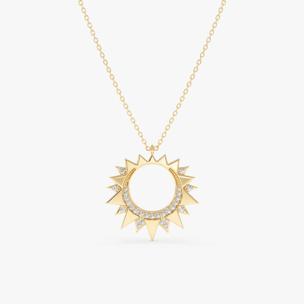Diamond Sunburst Necklace, Nyssira