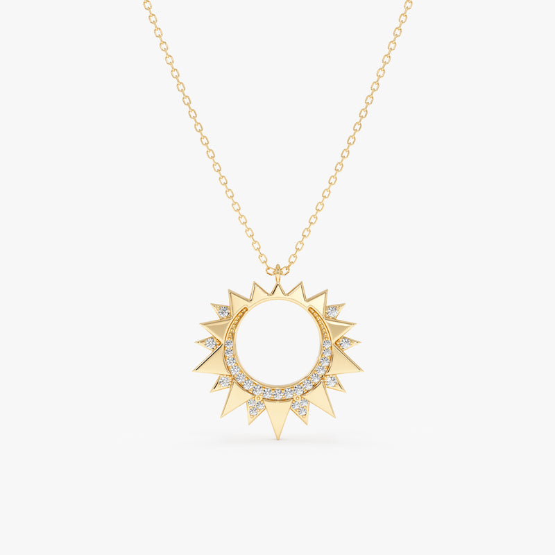 Diamond Sunburst Necklace, Nyssira