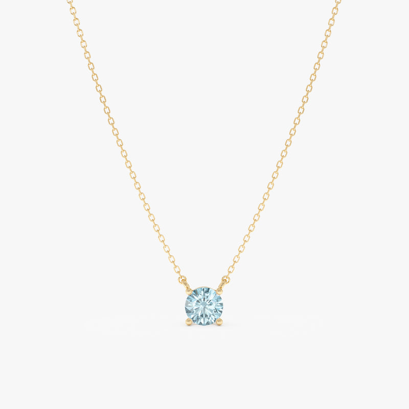 Natural Aquamarine Necklace, Eyla