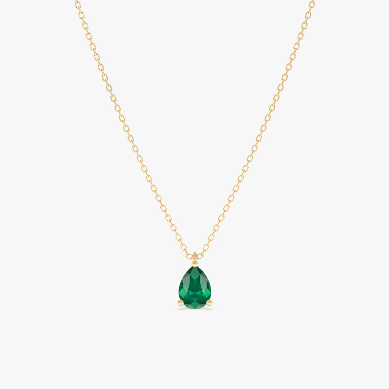 Pear-Cut Emerald Necklace, Oxa