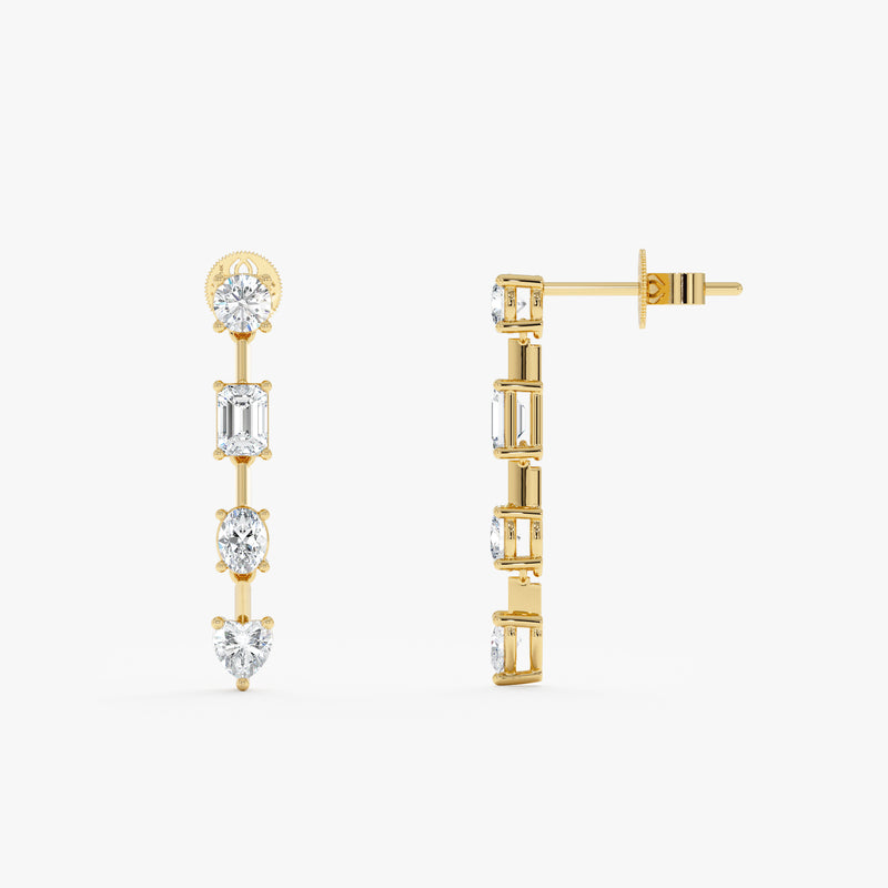 Fancy Cut Lab Grown Earrings, Winifred