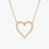 Bezel Diamond Heart Necklace, Ildi