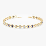 Ombre Blue Sapphire Tennis Bracelet, Petra