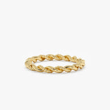 yellow gold twisted band