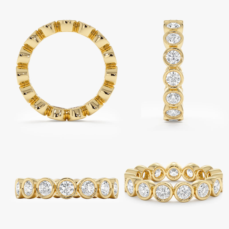 Lab Grown Diamond Bezel Eternity Ring - 4 mm, Neoma