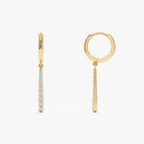 Lab Grown Diamond Bar Huggie, Nolira