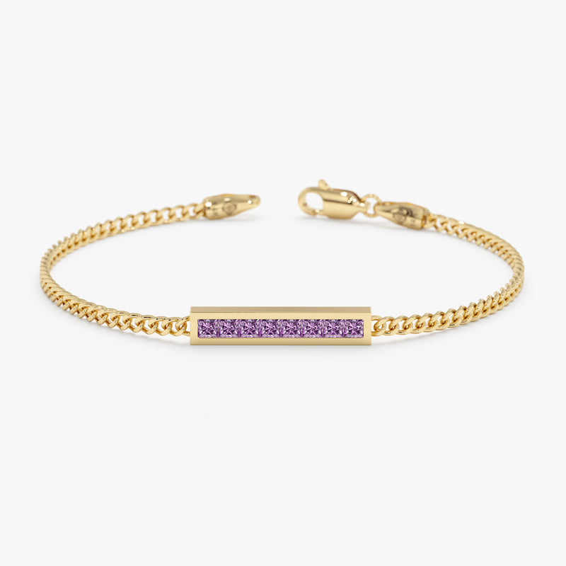 Amethyst Bar Bracelet, Kira