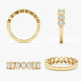 Oval Lab Grown Diamond Ring, Oval Diamond Haft-Eternity, Twila