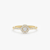 Diamond Halo Engagement Ring