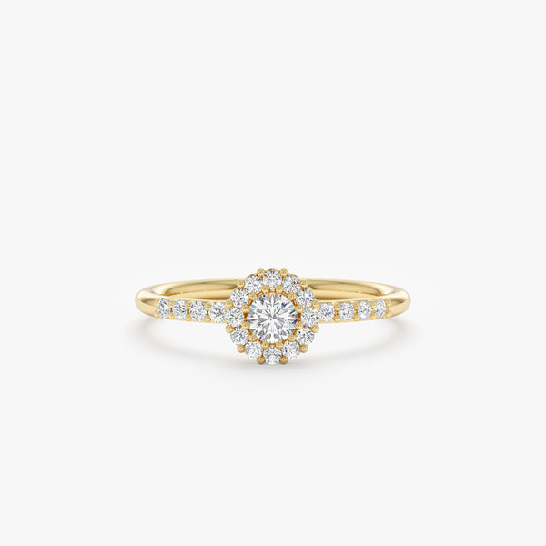 Diamond Halo Engagement Ring