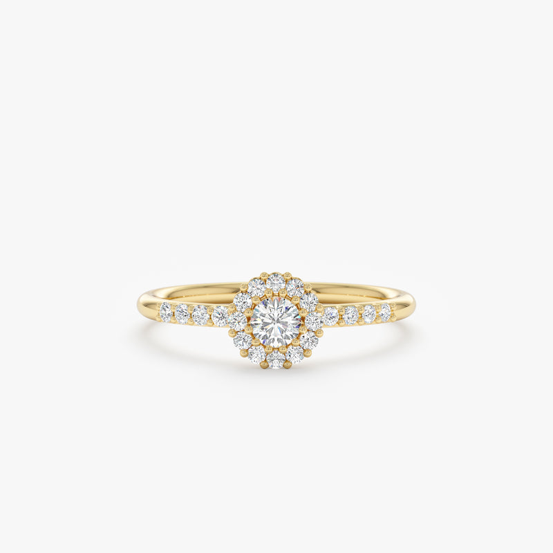 Diamond Halo Engagement Ring