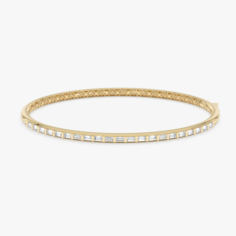 Lab Grown Baguette Diamond Bangle, Siora