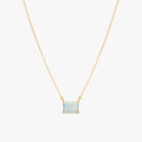 Emerald Cut Opal Necklace, Lexa