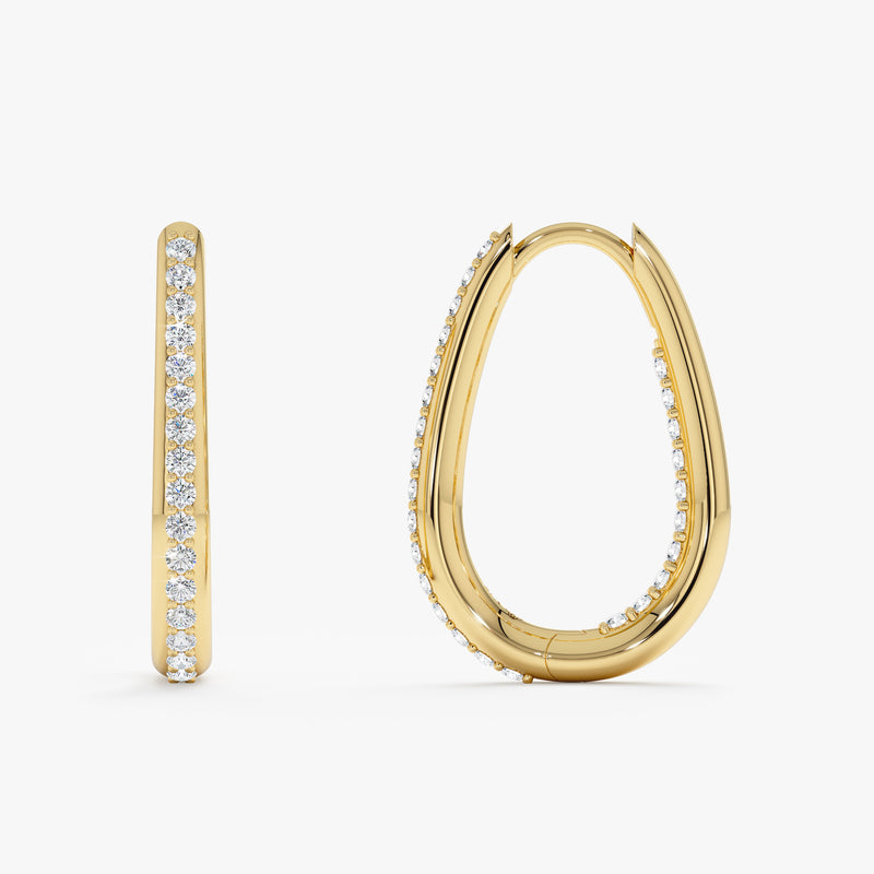 Oval Lab Grown Diamond Hoop,Virella
