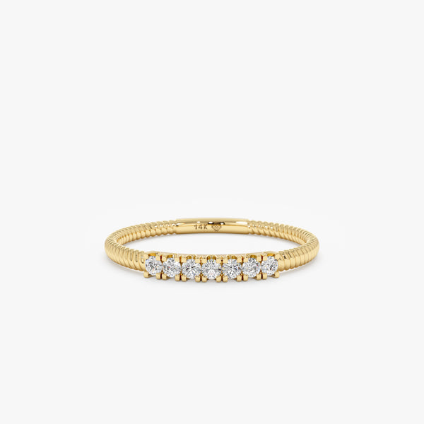 yellow gold braided band