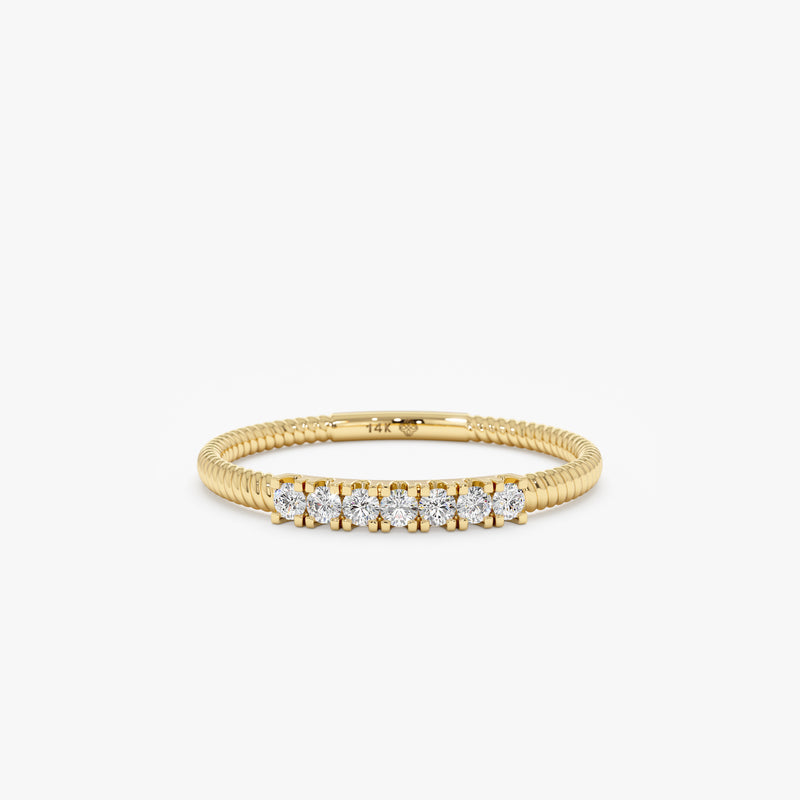 yellow gold braided band