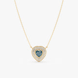 London Blue Topaz Heart Necklace, Sorielle