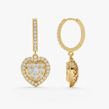 Diamond Heart Drop Earrings, Alisson