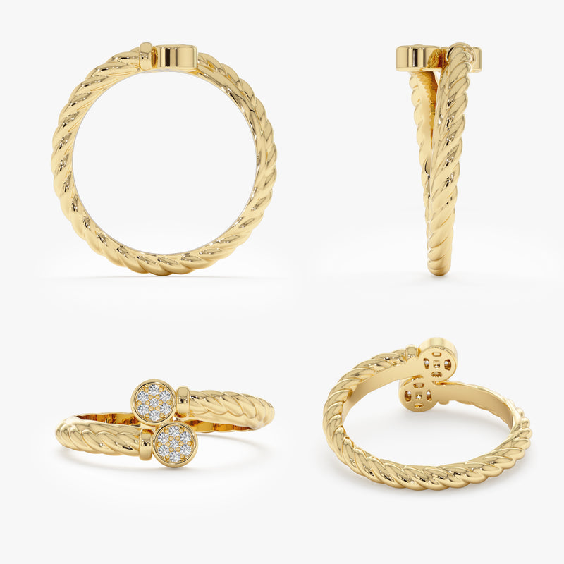 Double Diamond Bezel Ring, Alitzel