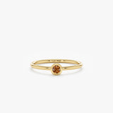 yellow gold natural citrine ring