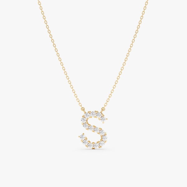 Lab Grown Diamond Initial Necklace, Anouk