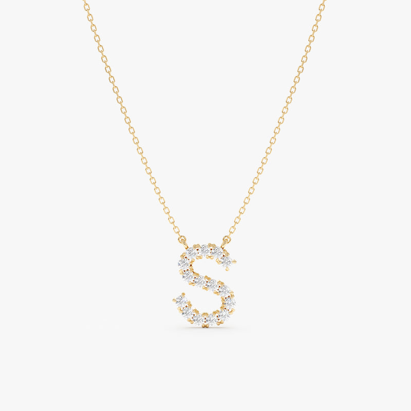 Lab Grown Diamond Initial Necklace, Anouk