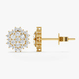 Diamond Pave Flower Stud, Elanisse