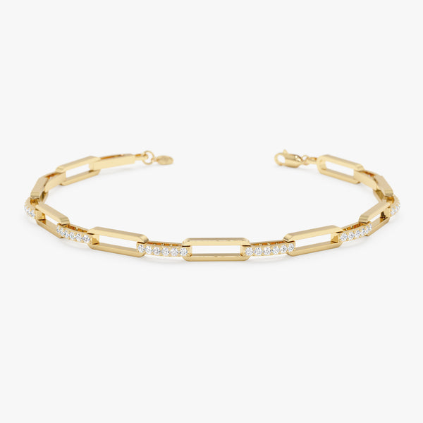Pave Link Station Bracelet, Evara