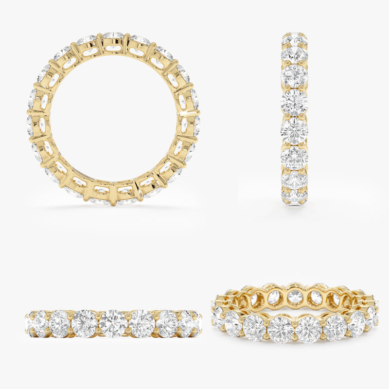 Lab Grown Diamond Prong Set Eternity Ring - 3 mm, Soraya