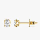 Oval Lab Grown Diamond Stud, Ravessia