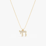 Pave Diamond Chai Necklace, Zavrielle