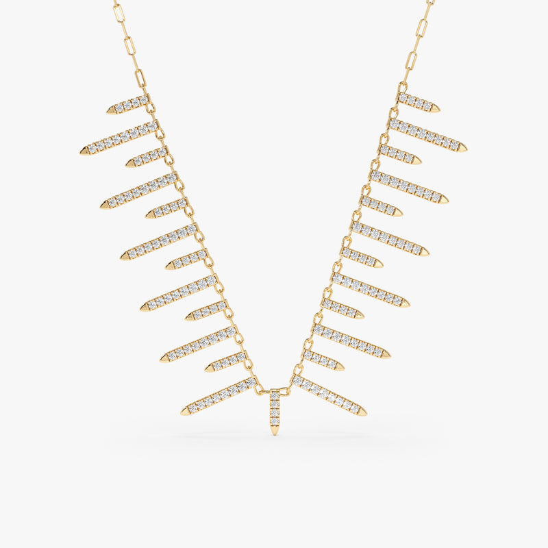 Lab Grown Diamond Spike Necklace, Serenique