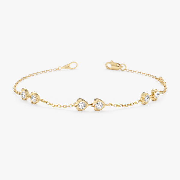 Heart Shape Diamond Bracelet, Virelai