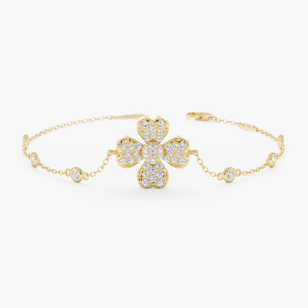 Clover Bracelet, Lab Grown Diamond Clover, Lirael