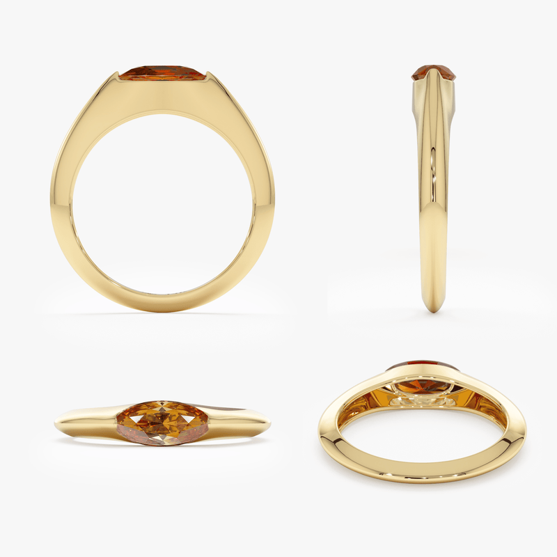 Oval Citrine Signet Ring, Nooriel