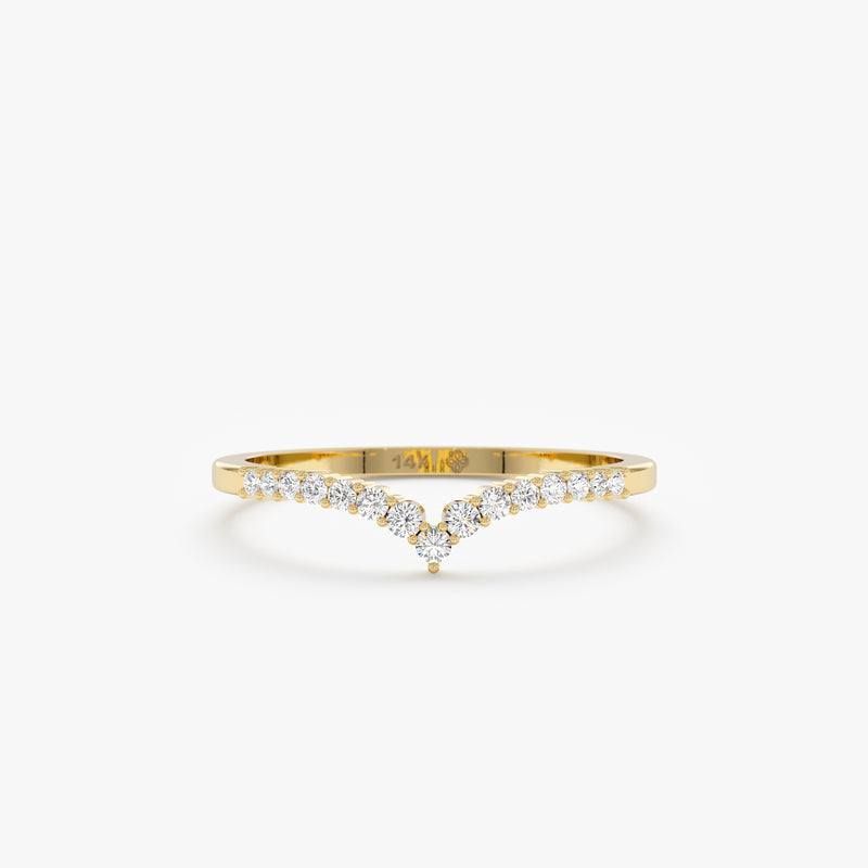 Diamond Nesting Ring In Solid Gold