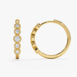18k gold white diamond earrings