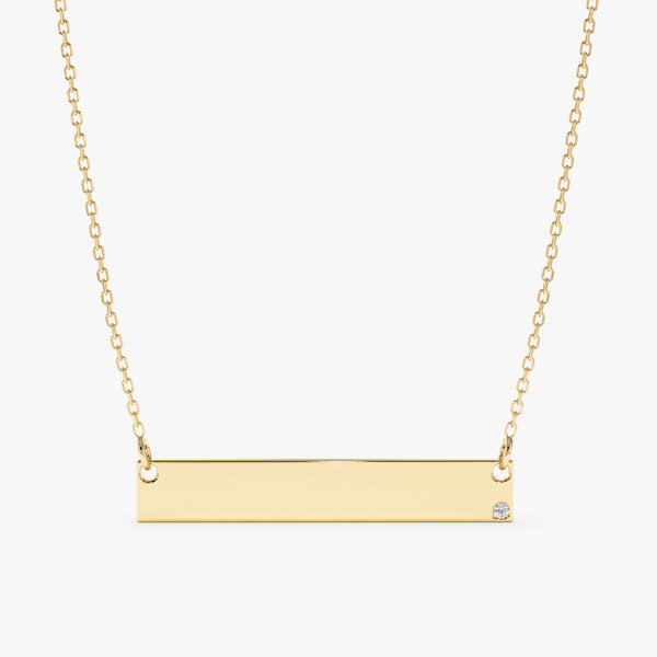 Solid Gold ID Necklace