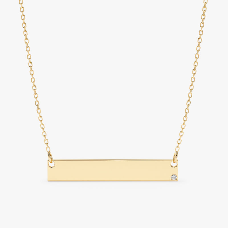 Solid Gold ID Necklace