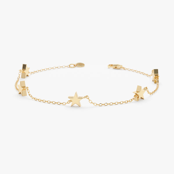 yellow gold star bracelet