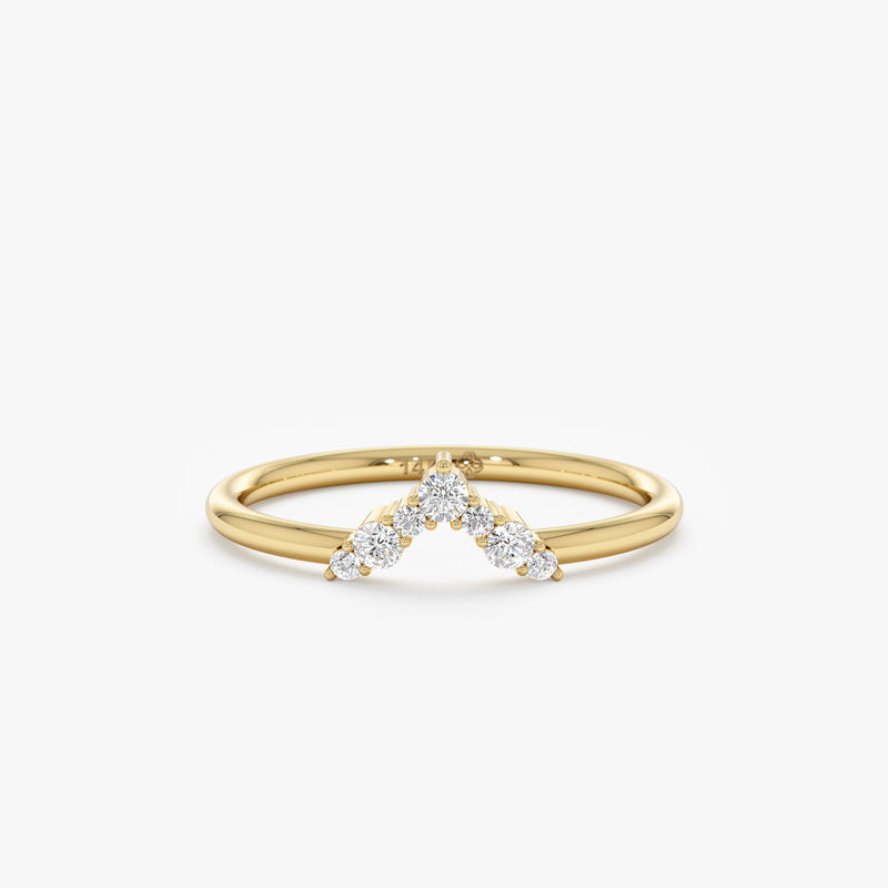 yellow gold diamond nestin ring