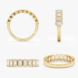 Solid Gold Octagon Lab Grown Diamond Ring, Sabine