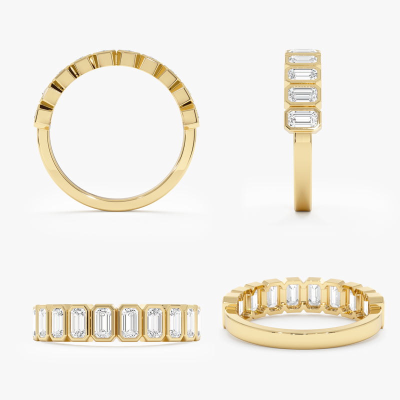 Solid Gold Octagon Lab Grown Diamond Ring, Sabine