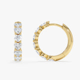 2 ctw Heart Shape Lab-Grown Diamond Hoop, Seraphina