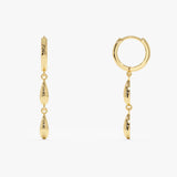 Gold Teardrop Dangle Huggie, Sorentha