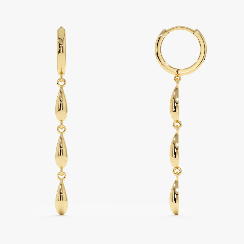 Solid Gold Triple Teardrop Hoops, Sorentha