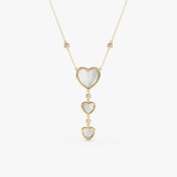 Mother of Pearl Heart Necklace, Velantra