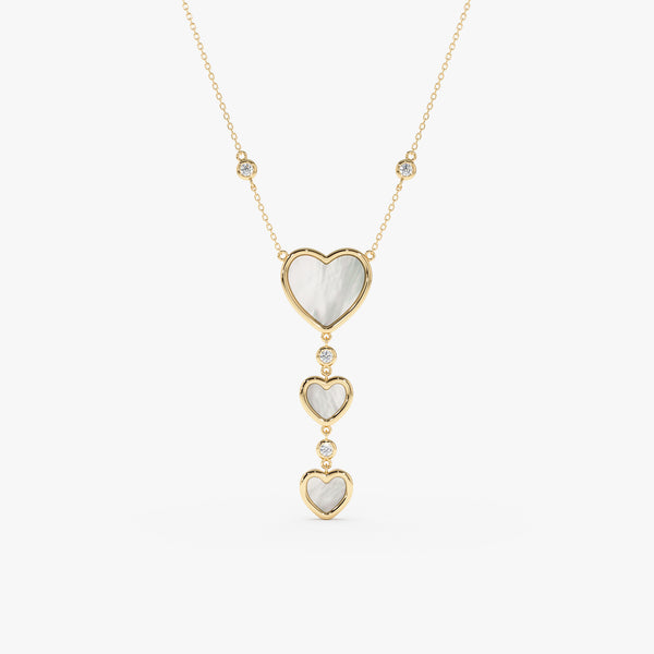 Mother of Pearl Heart Necklace, Velantra