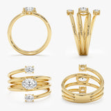 Lab Grown Diamond Coil Ring, Zavelle